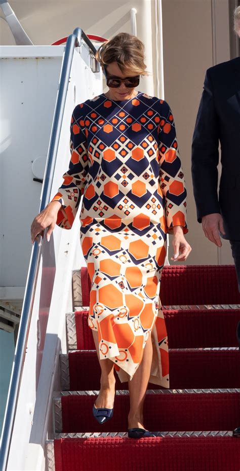 melania gucci caftan dress|Melania trump dress.